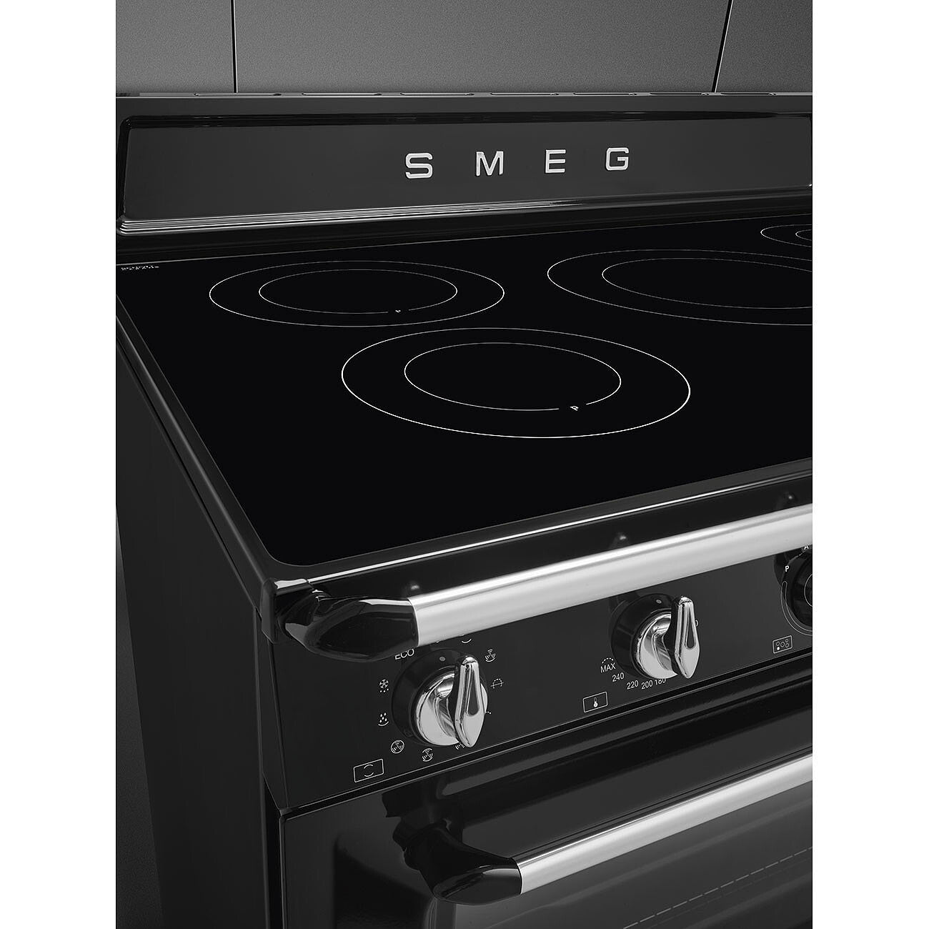 Smeg TR90IBL9 fornuis Vrijstaand fornuis Electrisch Inductiekookplaat zones Zwart