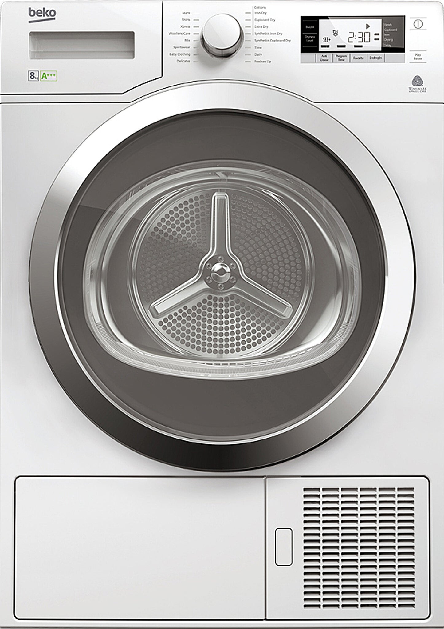 Beko DPY8506GXB1 wasdroger Vrijstaand Voorlader 8 kg Wit