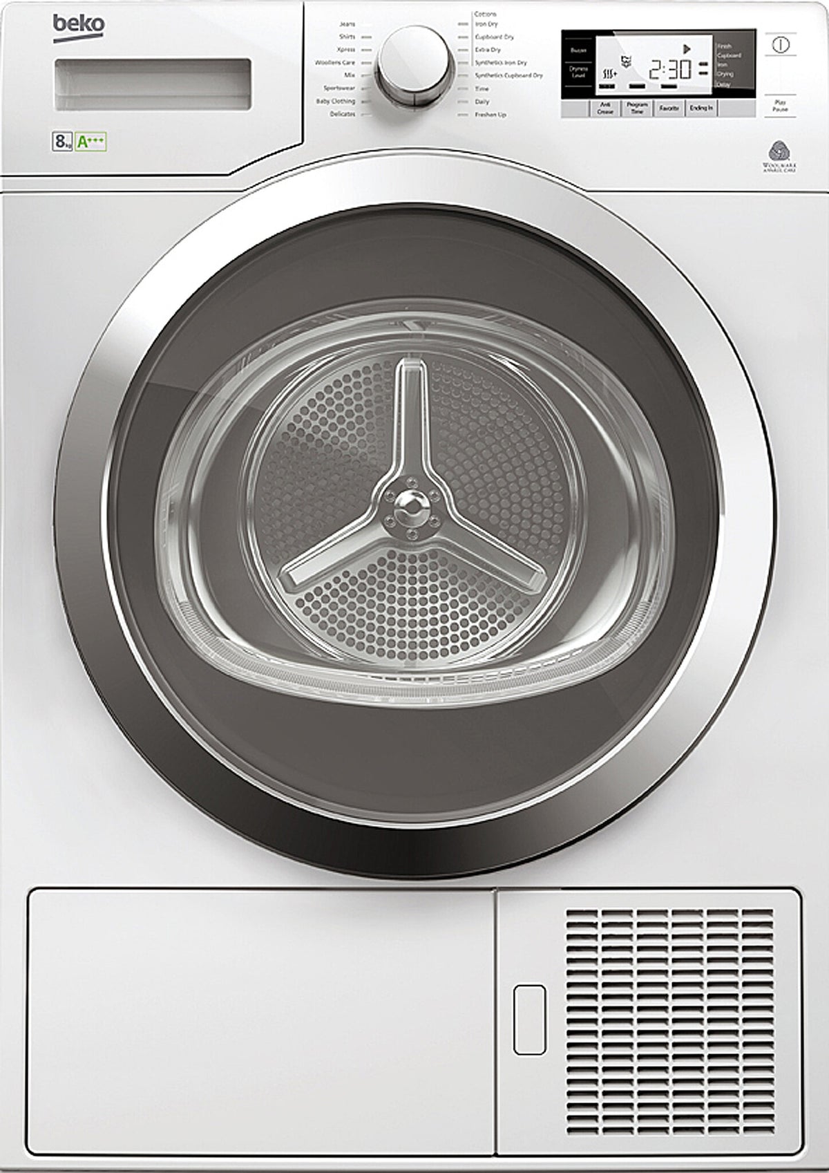Beko DPY8506GXB1 wasdroger Vrijstaand Voorlader 8 kg Wit