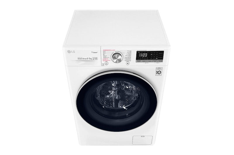 LG F4DN508S1 Was-droogcombinatie Vrijstaand Voorlader Wit