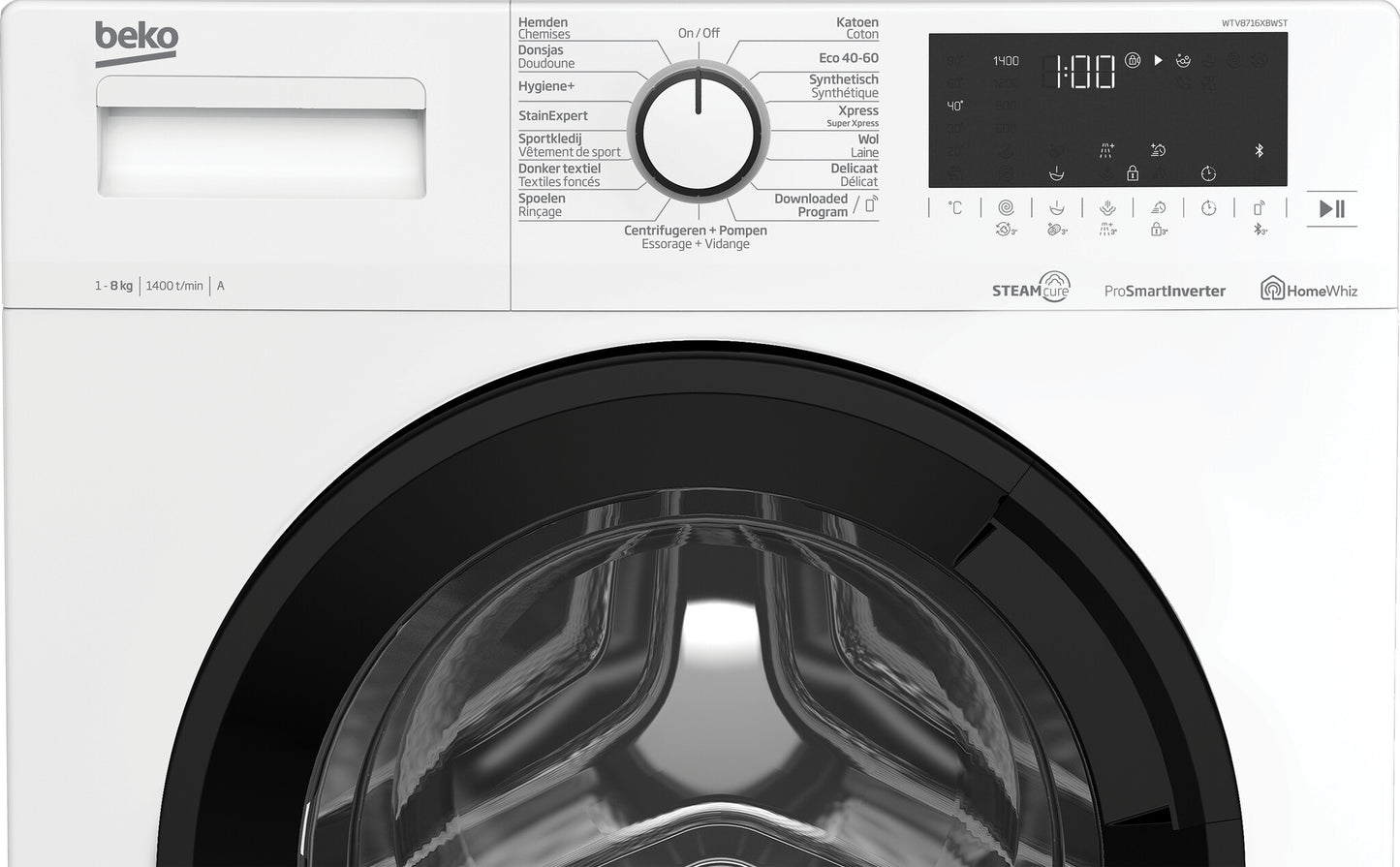 Beko WTV8716XBWST wasmachine Voorlader 8 kg 1400 RPM Wit