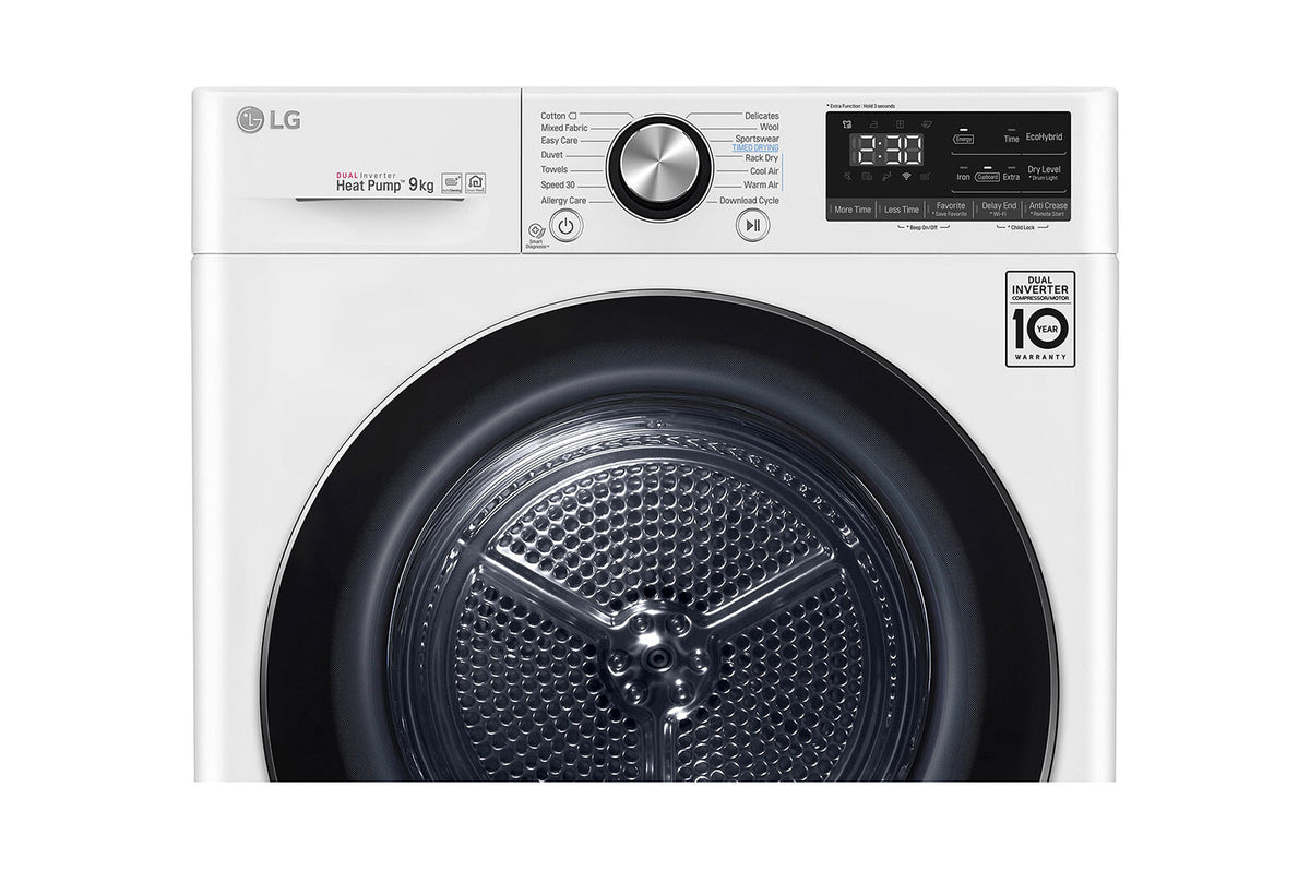 LG RC90V9AV3Q wasdroger Vrijstaand Voorlader 9 kg Wit