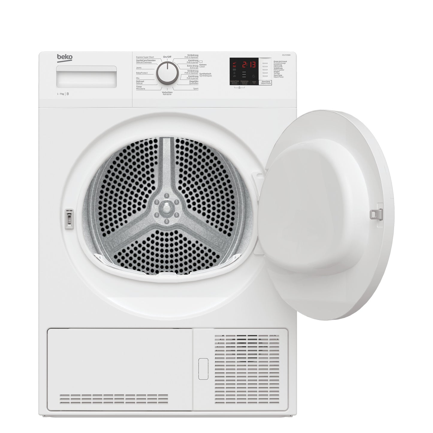 Beko DCU7235BX wasdroger Vrijstaand Voorlader 7 kg Wit