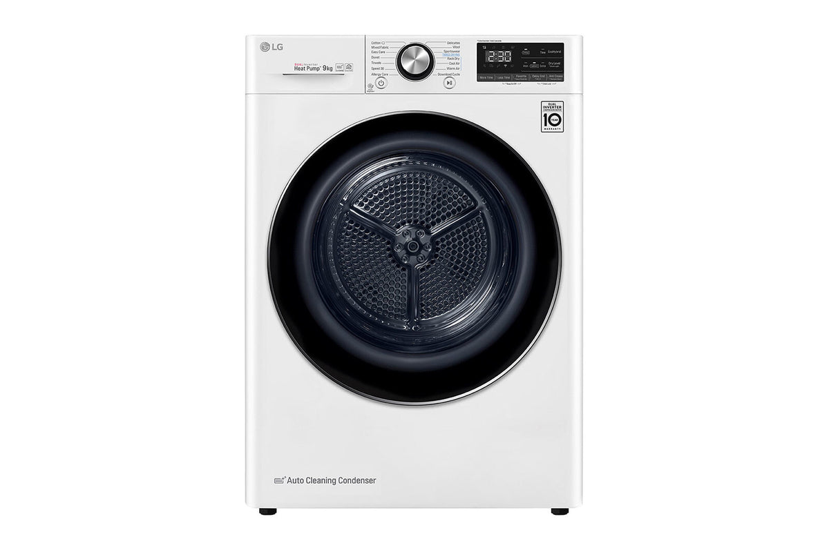 LG RC90V9AV3Q wasdroger Vrijstaand Voorlader 9 kg Wit