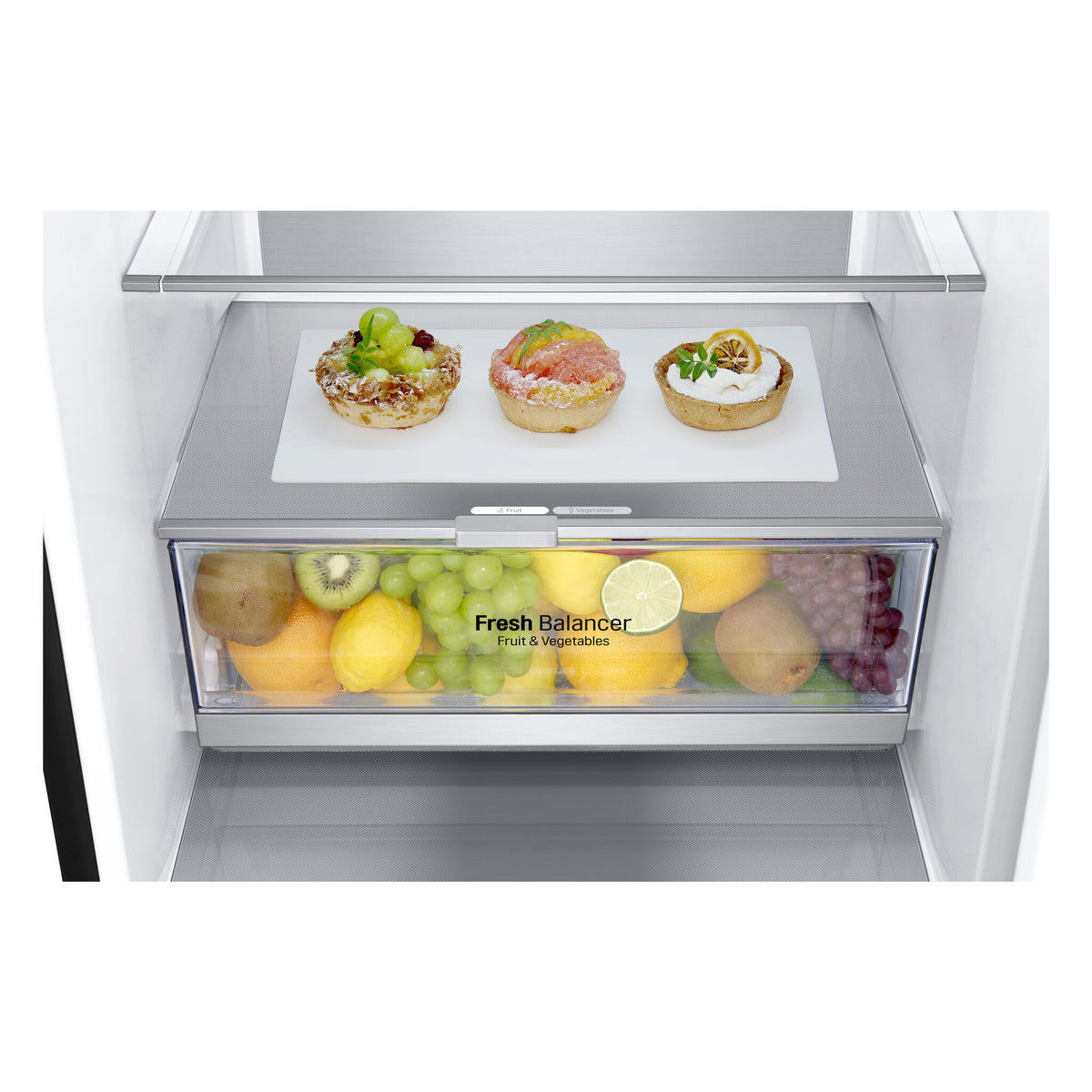 LG GBB72MCUGN koel-vriescombinatie Vrijstaand 384 l Zwart