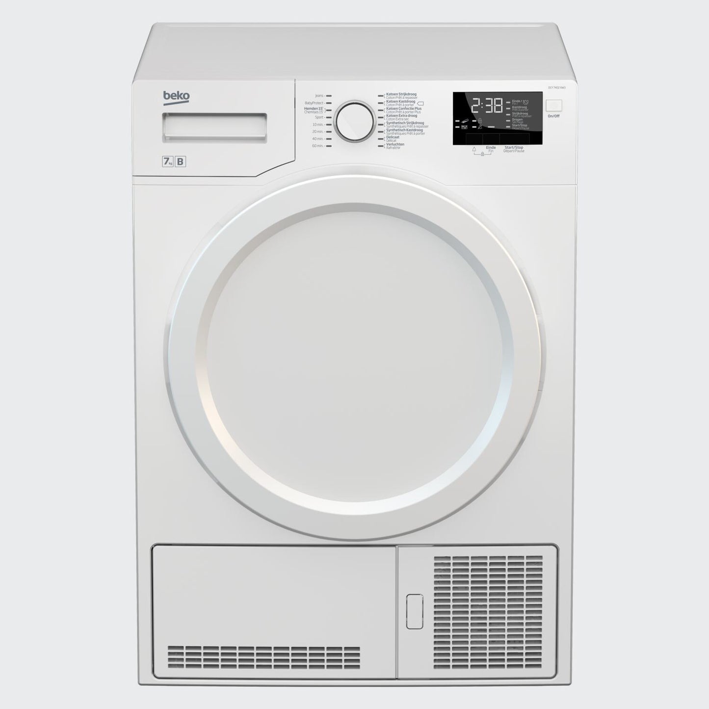 Beko DCY 7402 XW3 wasdroger Vrijstaand Voorlader 7 kg Wit