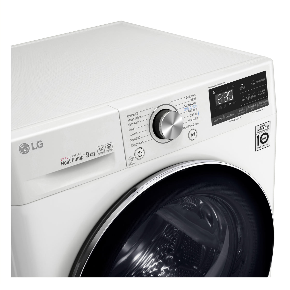 LG RC90V9AV2W wasdroger Vrijstaand Voorlader 9 kg Wit