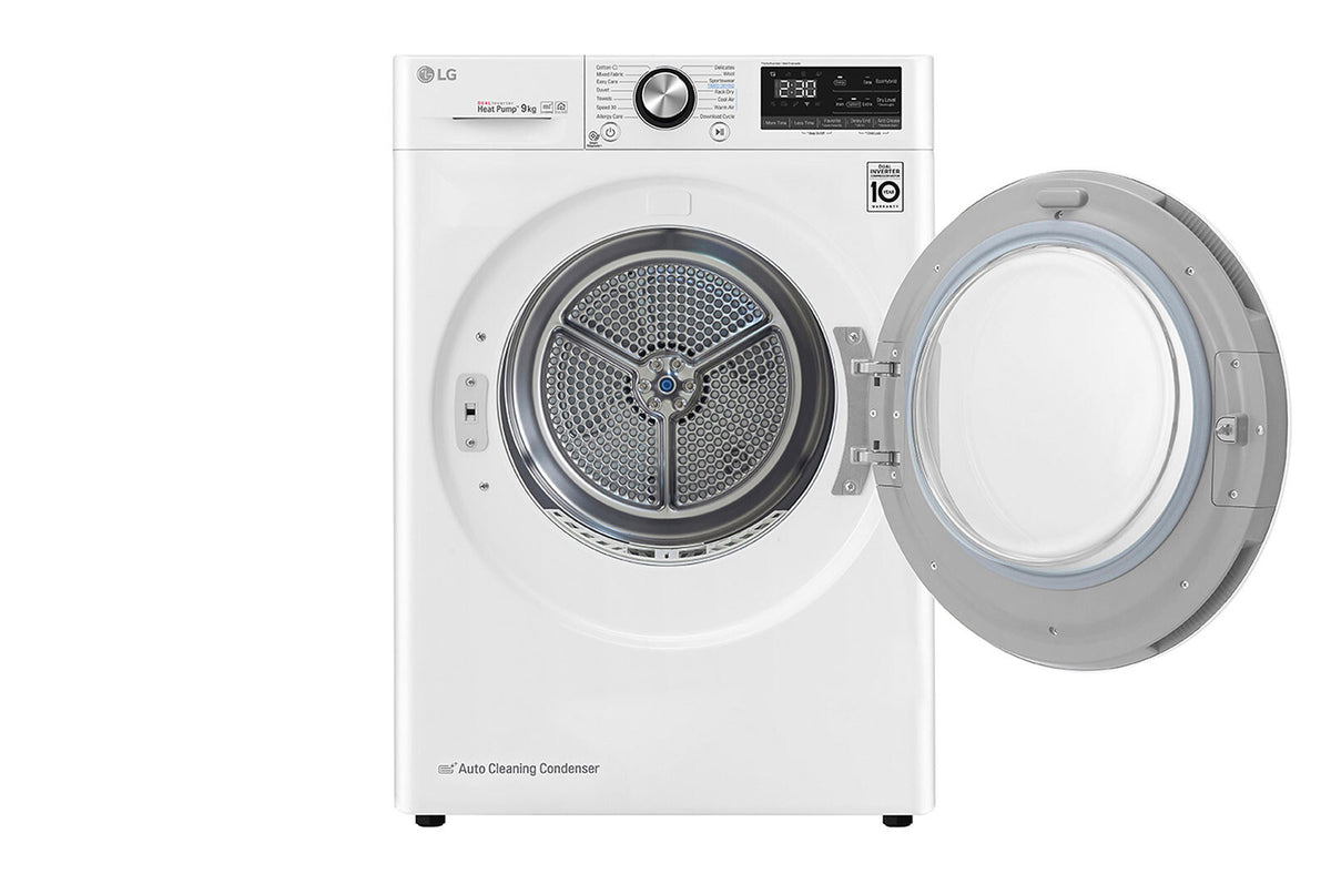 LG RC90V9AV3Q wasdroger Vrijstaand Voorlader 9 kg Wit