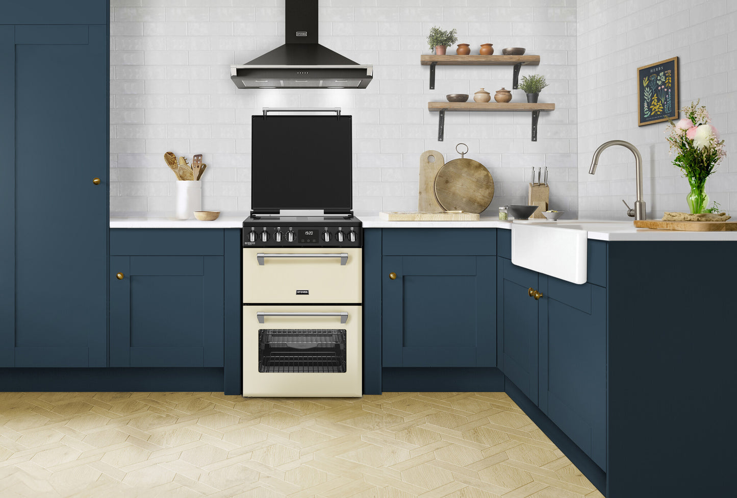 Stoves 444411848 fornuis Vrijstaand fornuis Electrisch Inductiekookplaat zones Crème