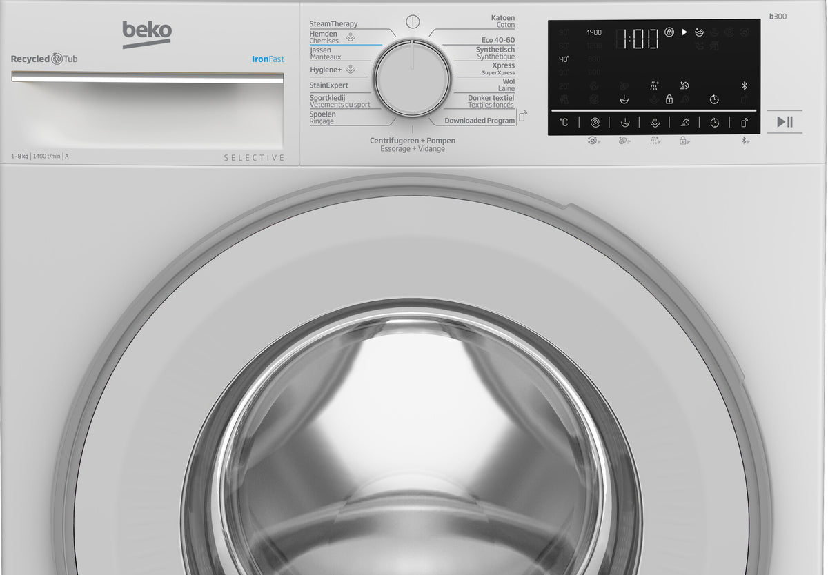 Beko B3WT5841WS2 wasmachine Voorlader 8 kg 1400 RPM Wit