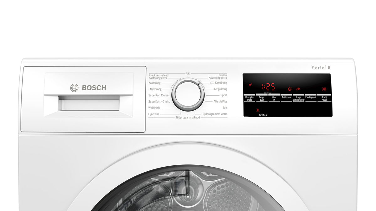 Bosch Serie 6 WTG86472NL wasdroger Vrijstaand Voorlader 8 kg Wit