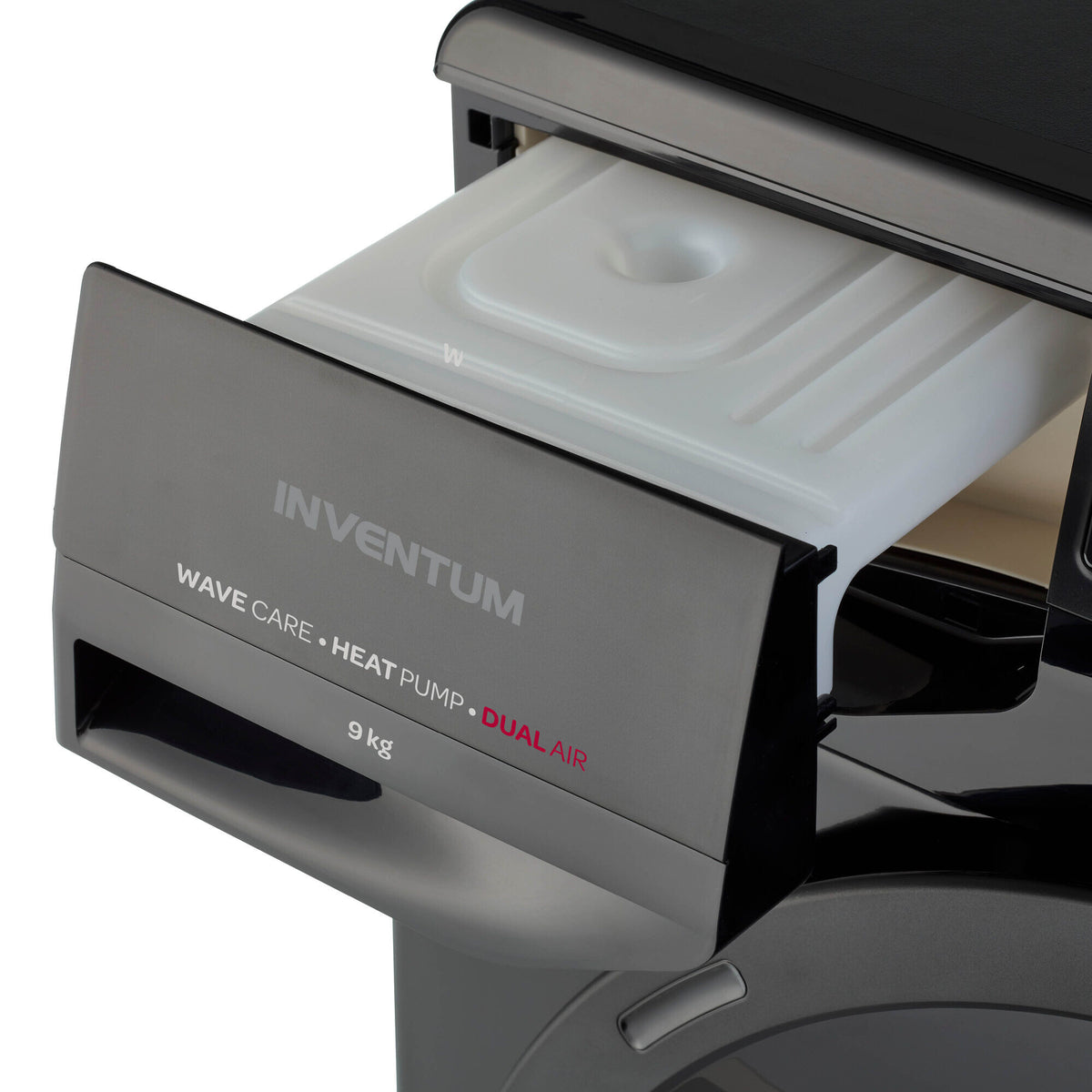 Inventum VDW9001B wasdroger Vrijstaand Voorlader 9 kg Zwart