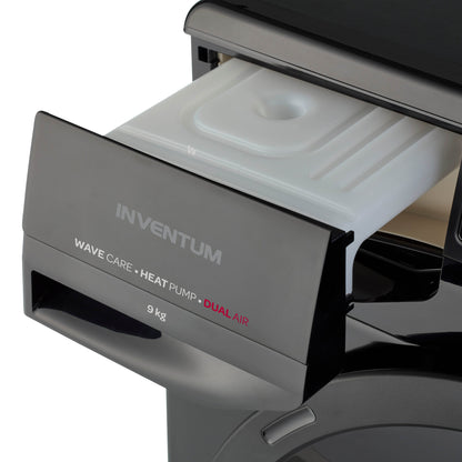 Inventum VDW9001B wasdroger Vrijstaand Voorlader 9 kg Zwart