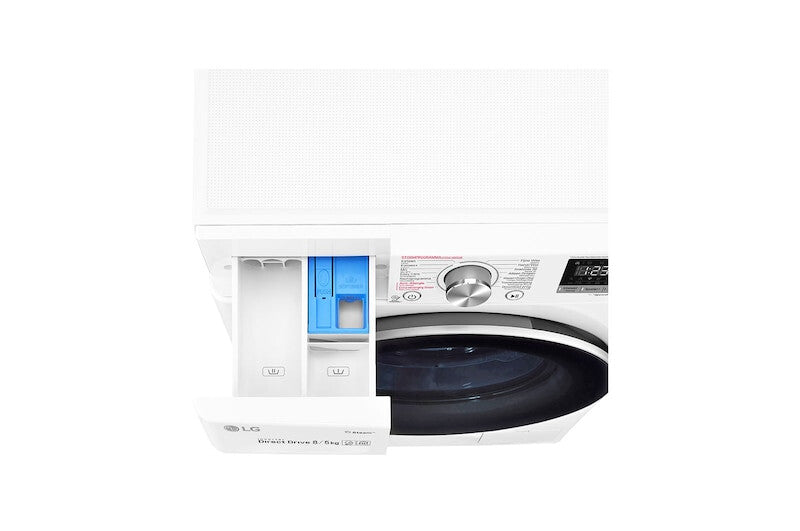 LG F4DN508S1 Was-droogcombinatie Vrijstaand Voorlader Wit