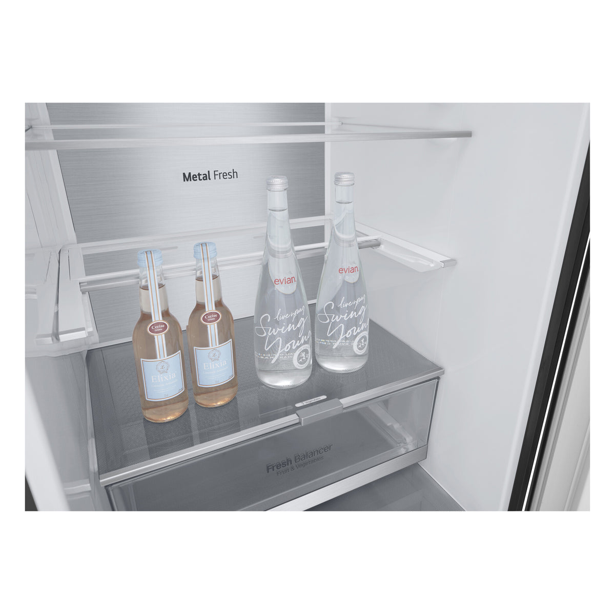 LG GBB72MCUGN koel-vriescombinatie Vrijstaand 384 l Zwart