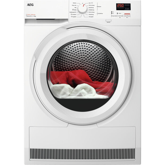AEG Series 7000 TR718A2B wasdroger Vrijstaand Voorlader 8 kg Wit