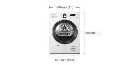 Samsung SDC3D809 wasdroger Vrijstaand Voorlader 8 kg Wit