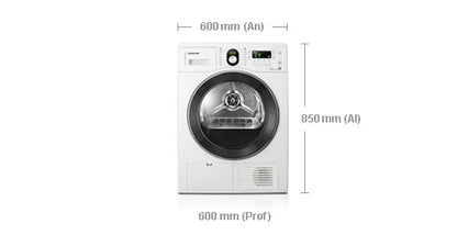Samsung SDC3D809 wasdroger Vrijstaand Voorlader 8 kg Wit