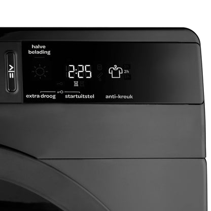 Inventum VDW9001B wasdroger Vrijstaand Voorlader 9 kg Zwart