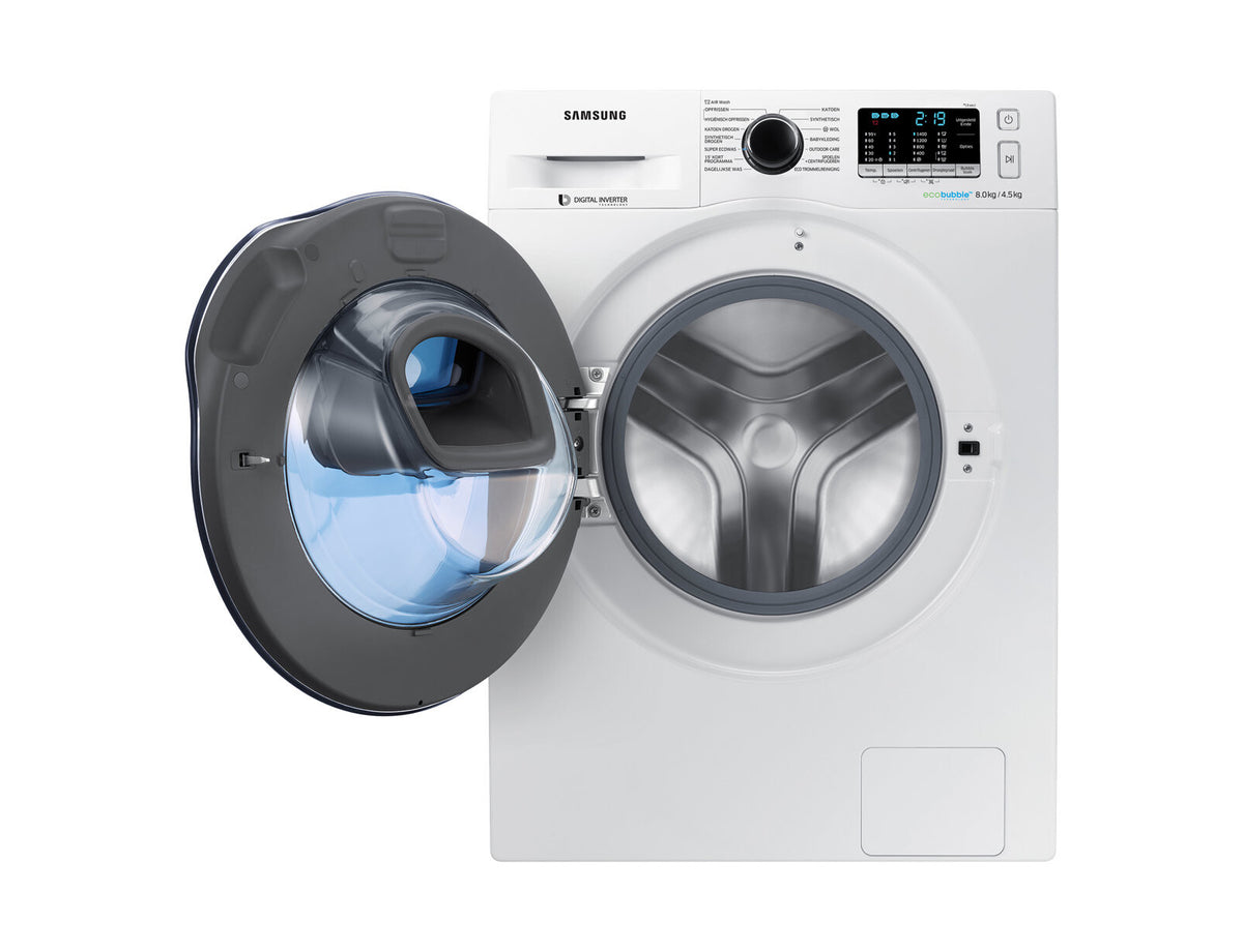 Samsung WD80K5A00OW Was-droogcombinatie Vrijstaand Voorlader Wit