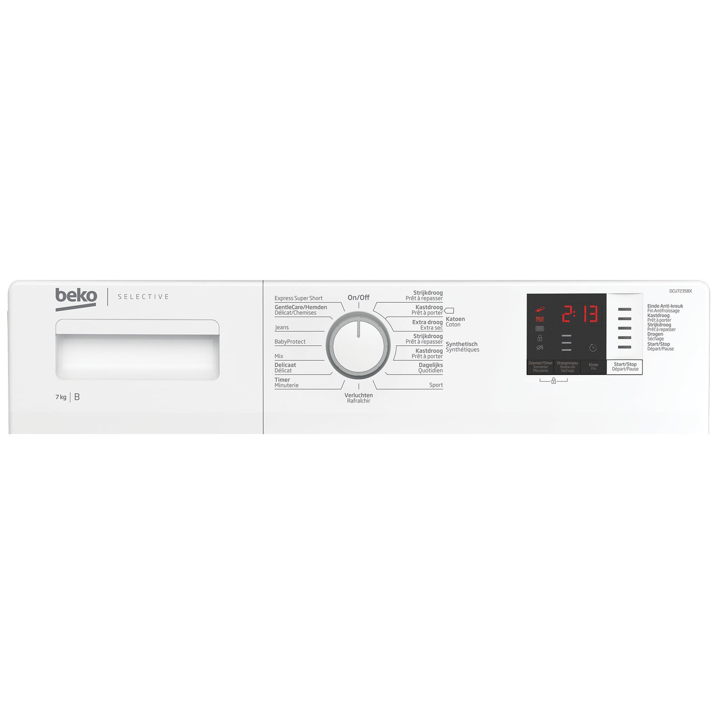 Beko DCU7235BX wasdroger Vrijstaand Voorlader 7 kg Wit