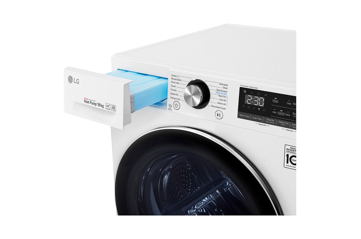 LG RC80V9AV4Q wasdroger Vrijstaand Voorlader 8 kg Wit