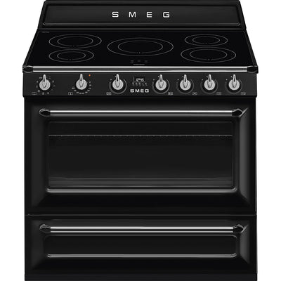 Smeg TR90IBL9 fornuis Vrijstaand fornuis Electrisch Inductiekookplaat zones Zwart