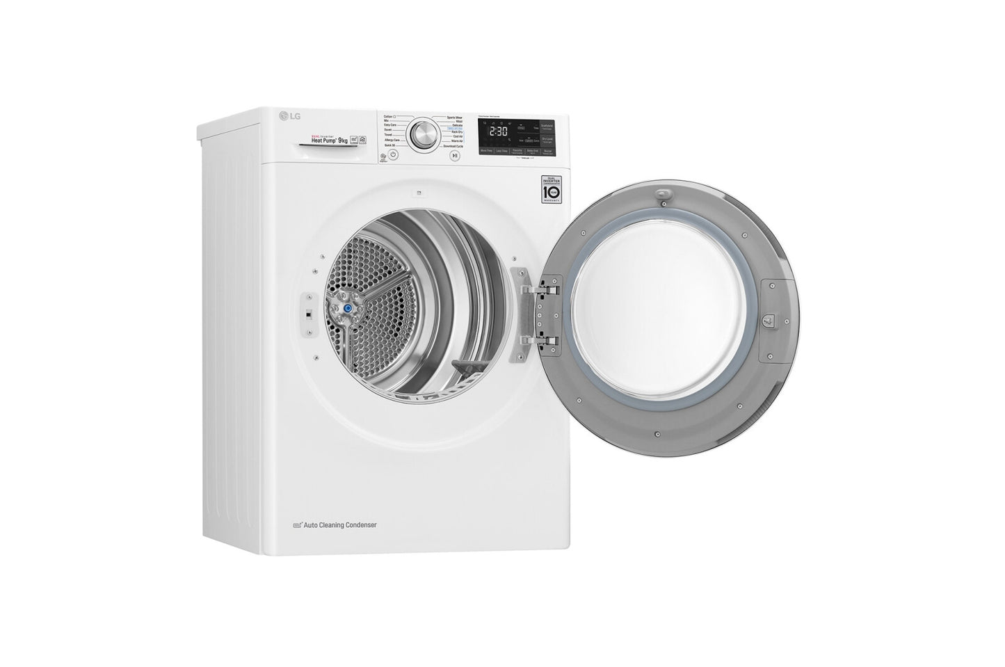 LG RC90U2AV2W wasdroger Vrijstaand Voorlader 9 kg Wit
