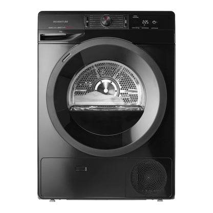 Inventum VDW9001B wasdroger Vrijstaand Voorlader 9 kg Zwart