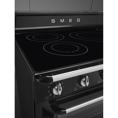 Smeg TR90IBL9 fornuis Vrijstaand fornuis Electrisch Inductiekookplaat zones Zwart