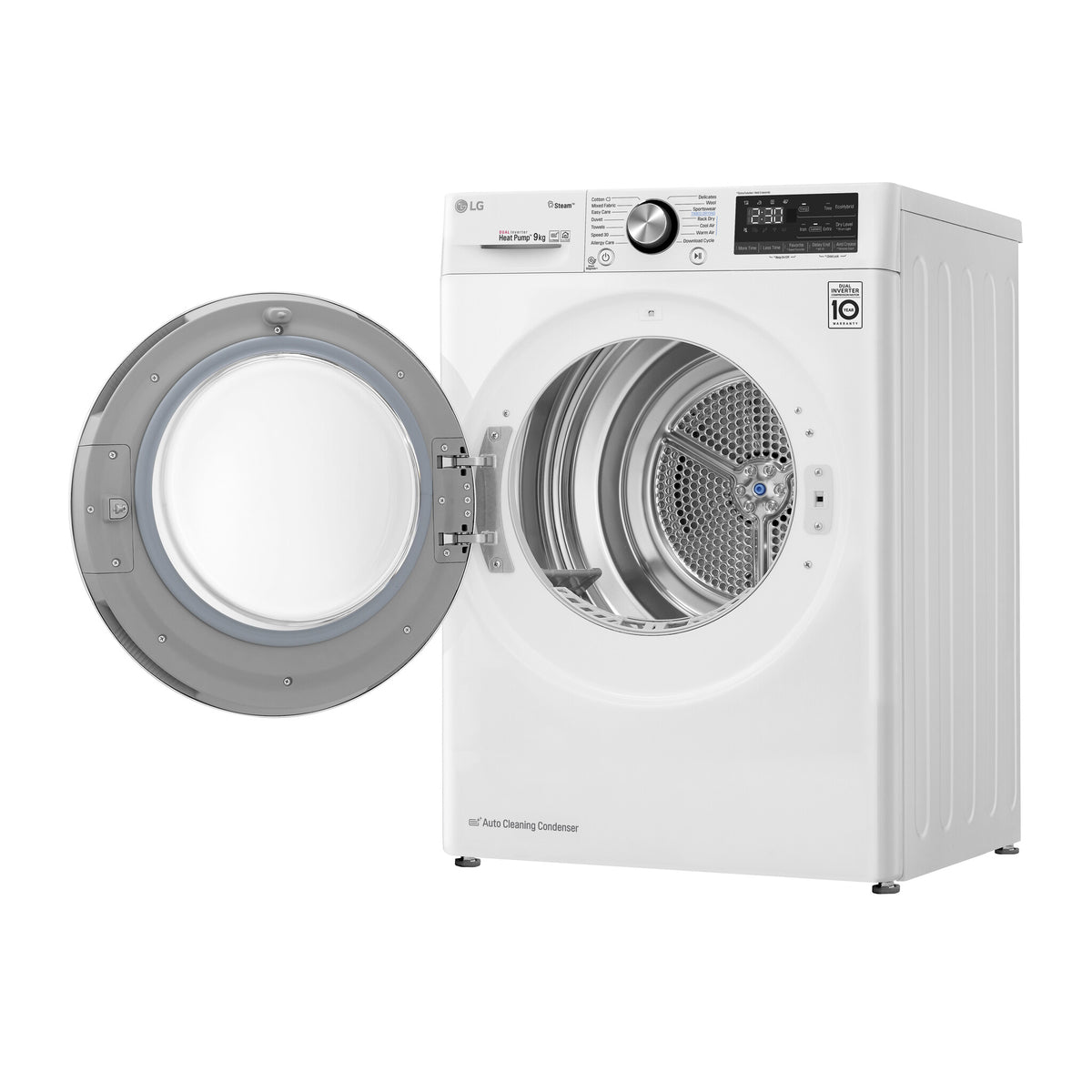 LG RC90V9AV2W wasdroger Vrijstaand Voorlader 9 kg Wit
