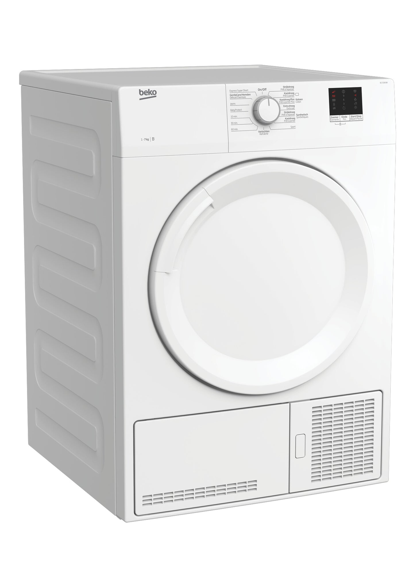 Beko DC7230BX wasdroger Vrijstaand Voorlader 7 kg Wit