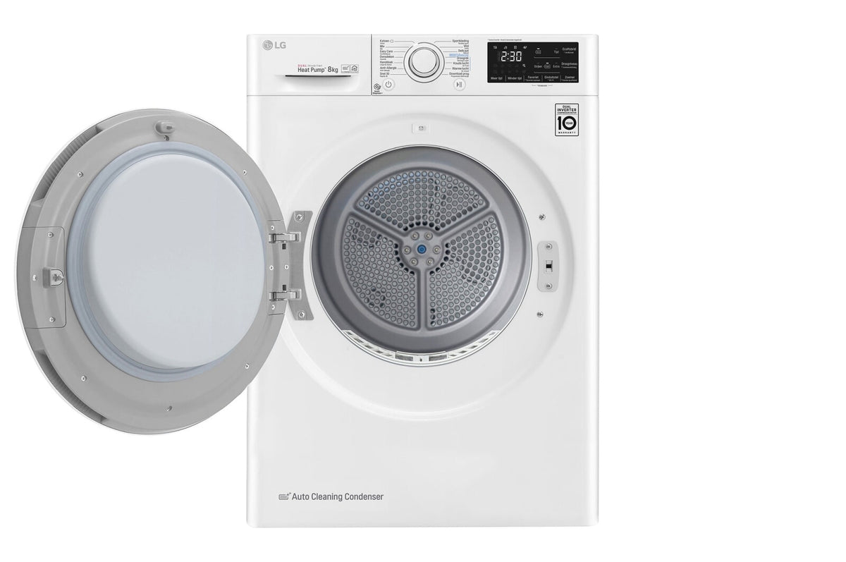 LG RC80U2AV0Q wasdroger Vrijstaand Voorlader 8 kg Wit