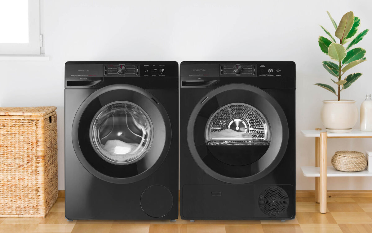 Inventum VDW9001B wasdroger Vrijstaand Voorlader 9 kg Zwart