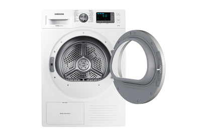 Samsung DV90F5E6HGW wasdroger Vrijstaand Voorlader 9 kg Chroom, Wit