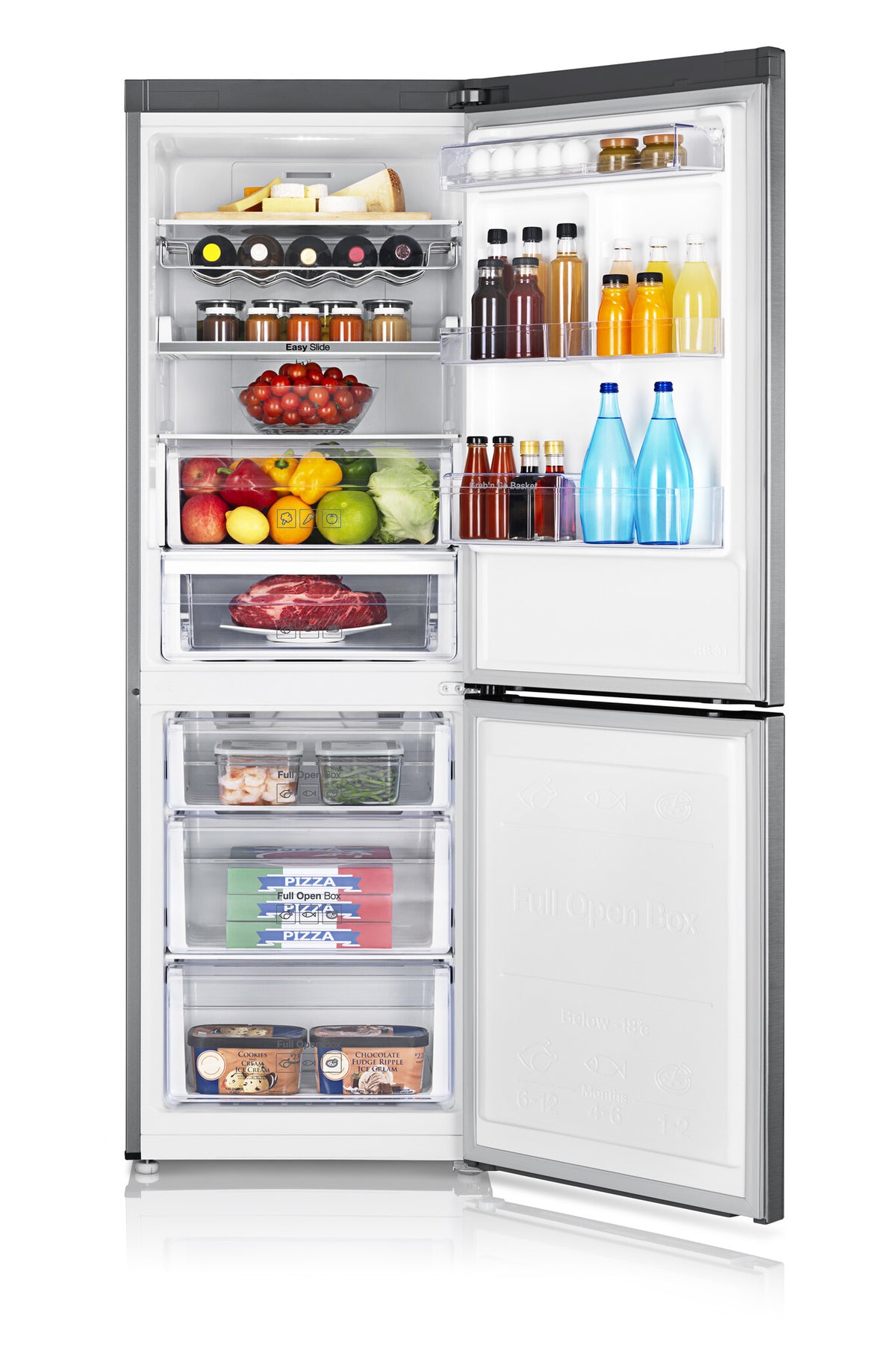 Samsung RB29FERNCSA koel-vriescombinatie Vrijstaand 307 l Grafiet, Metallic