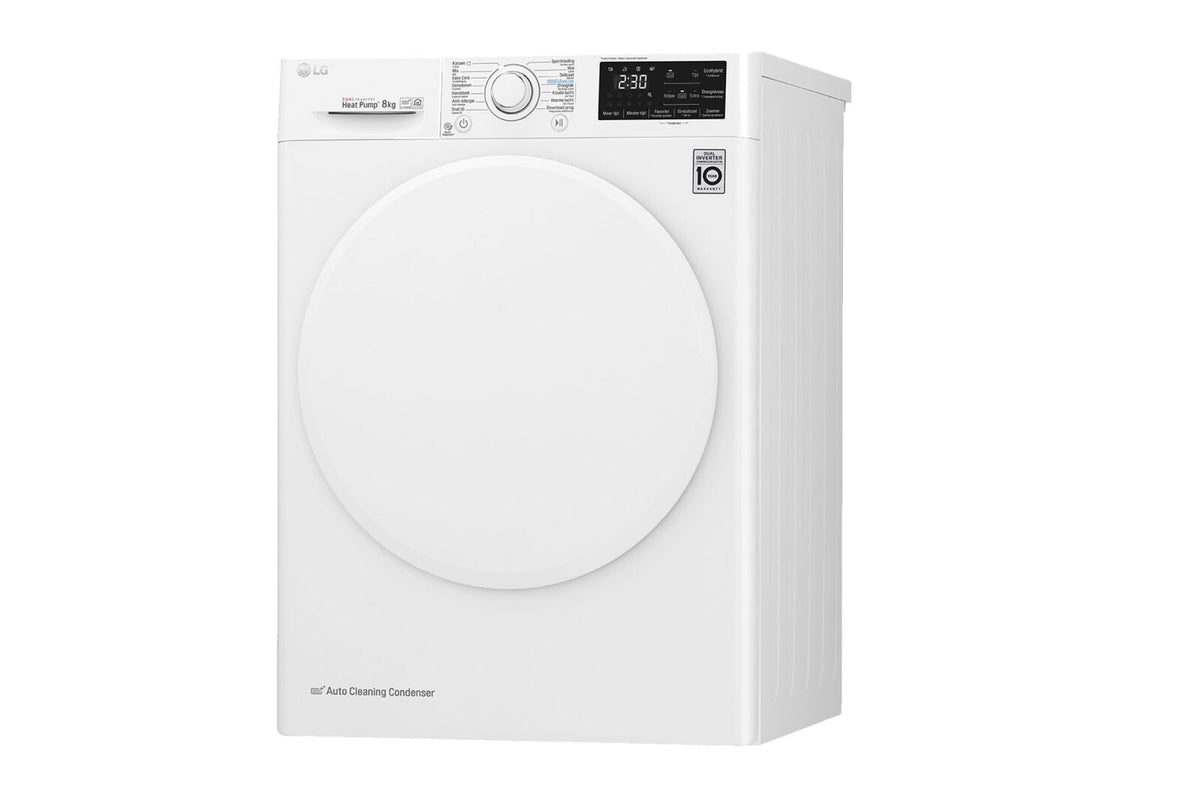 LG RC80U2AV0Q wasdroger Vrijstaand Voorlader 8 kg Wit