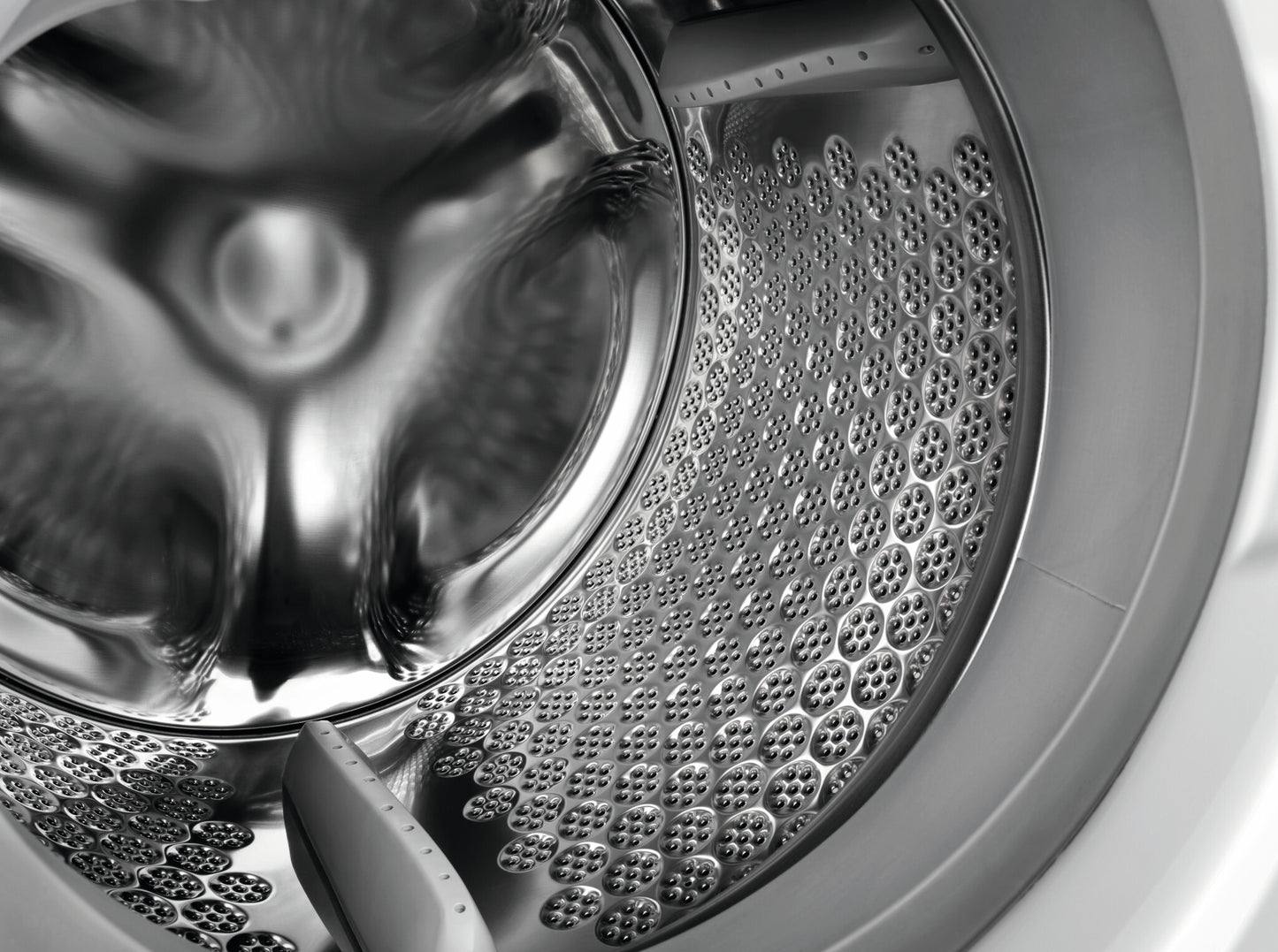 AEG L8FE96CS wasmachine Voorlader 9 kg 1600 RPM Roestvrijstaal, Wit