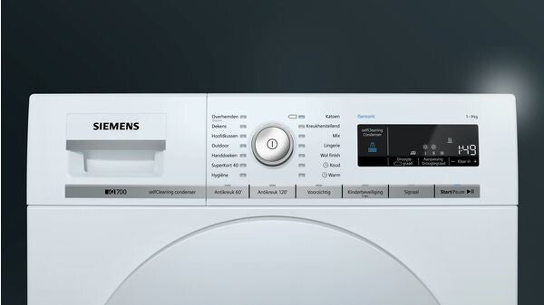 Siemens iQ700 WT44W563NL wasdroger Vrijstaand Voorlader 9 kg Wit