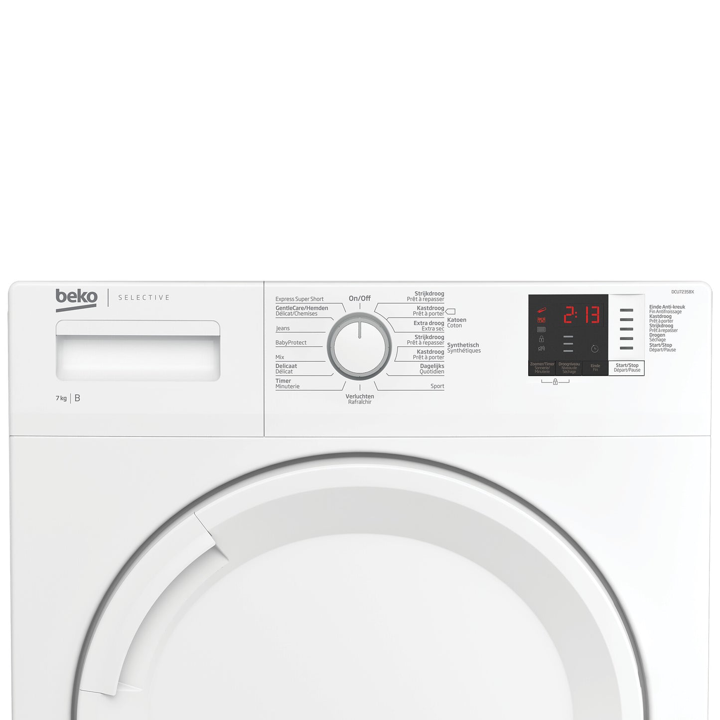 Beko DCU7235BX wasdroger Vrijstaand Voorlader 7 kg Wit