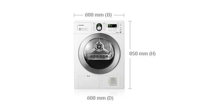 Samsung SDC3D809 wasdroger Vrijstaand Voorlader 8 kg Wit