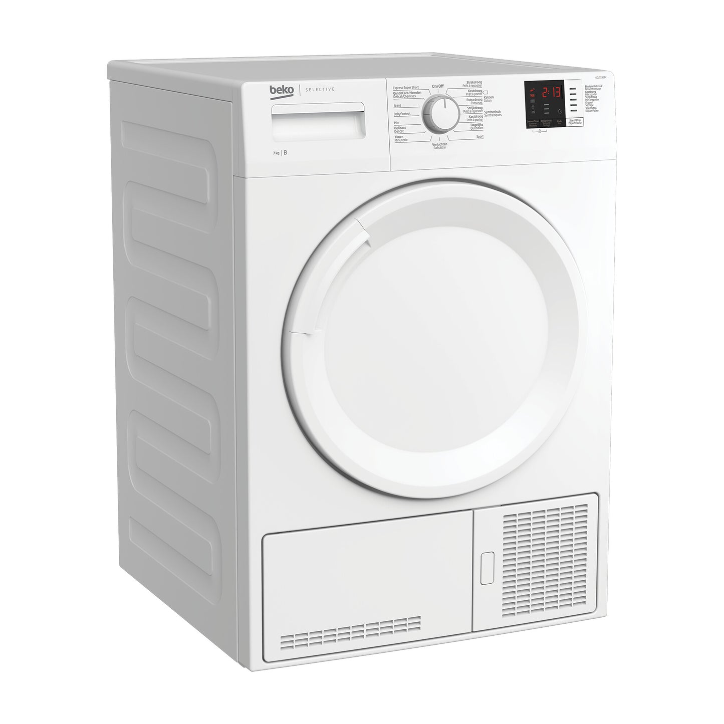 Beko DCU7235BX wasdroger Vrijstaand Voorlader 7 kg Wit