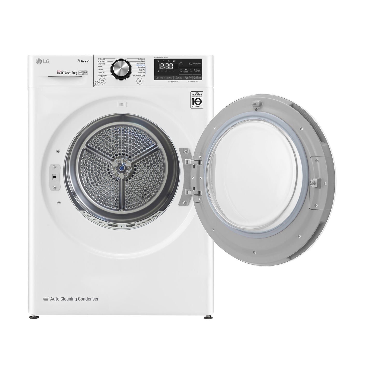 LG RC90V9AV2W wasdroger Vrijstaand Voorlader 9 kg Wit