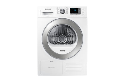 Samsung DV90F5E6HGW wasdroger Vrijstaand Voorlader 9 kg Chroom, Wit