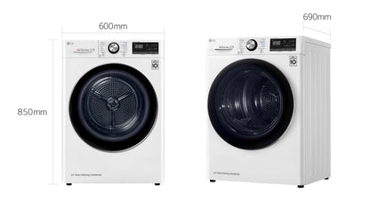 LG RC80V9AV4Q wasdroger Vrijstaand Voorlader 8 kg Wit