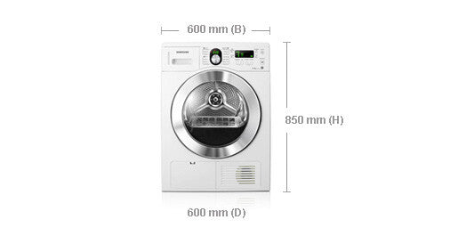 Samsung SDC3C801 wasdroger Vrijstaand Voorlader 8 kg Wit