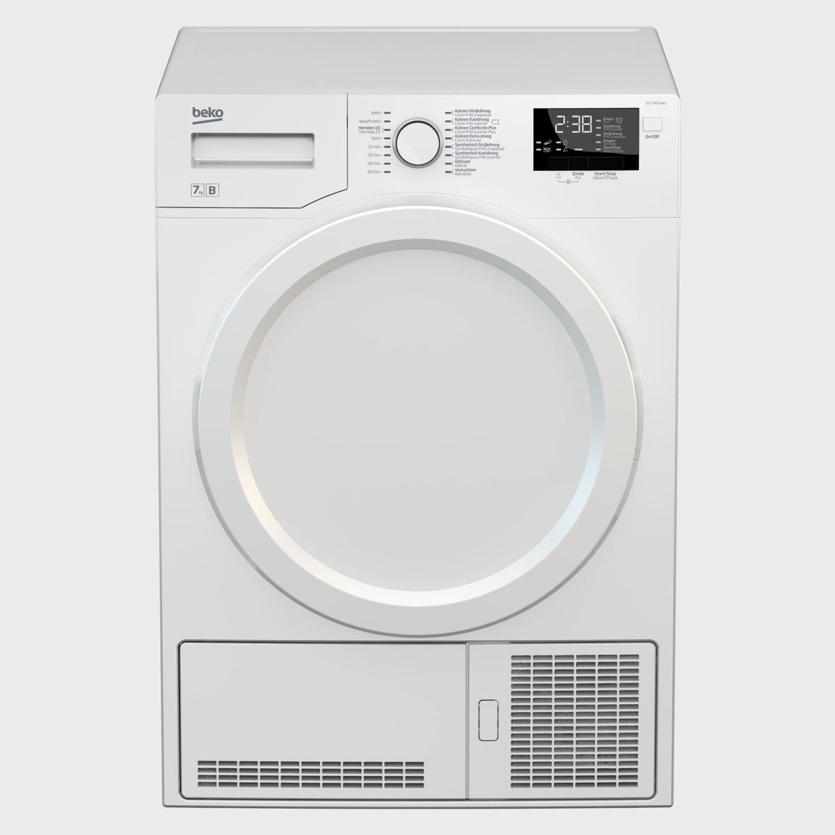 Beko DCY 7402 XW3 wasdroger Vrijstaand Voorlader 7 kg Wit
