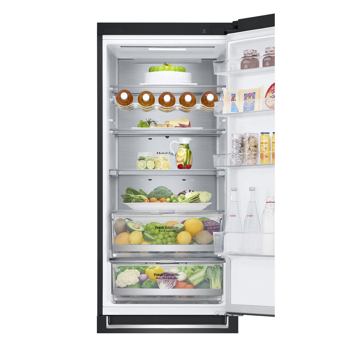 LG GBB72MCUGN koel-vriescombinatie Vrijstaand 384 l Zwart