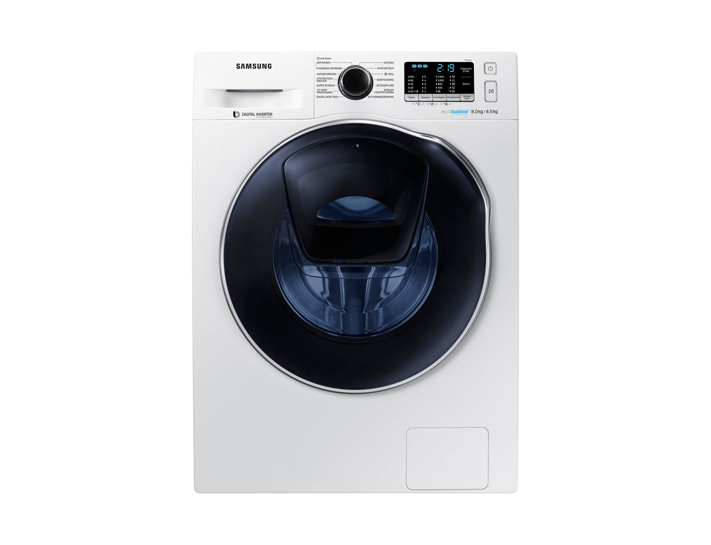 Samsung WD80K5A00OW Was-droogcombinatie Vrijstaand Voorlader Wit