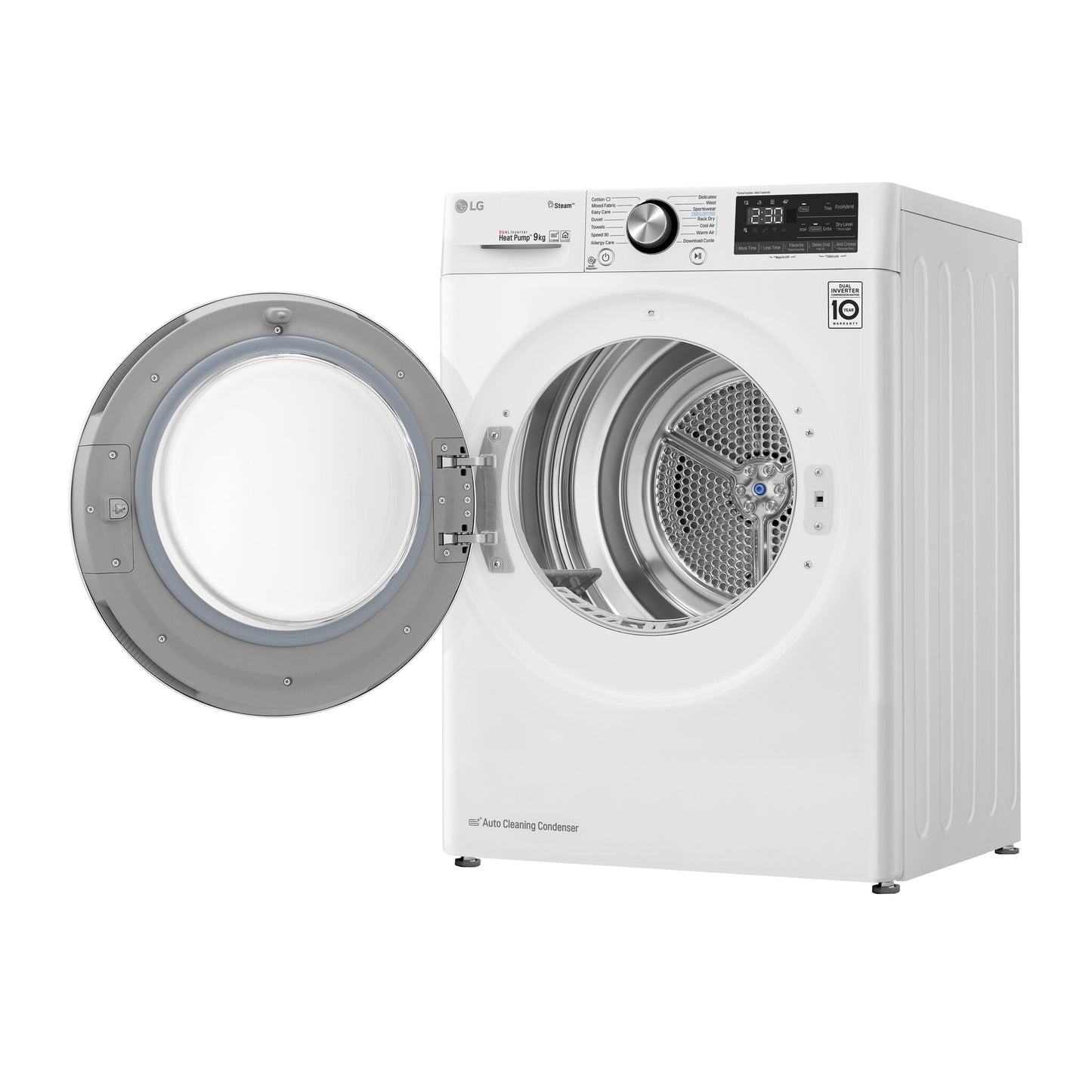 LG RC90V9AV2W wasdroger Vrijstaand Voorlader 9 kg Wit